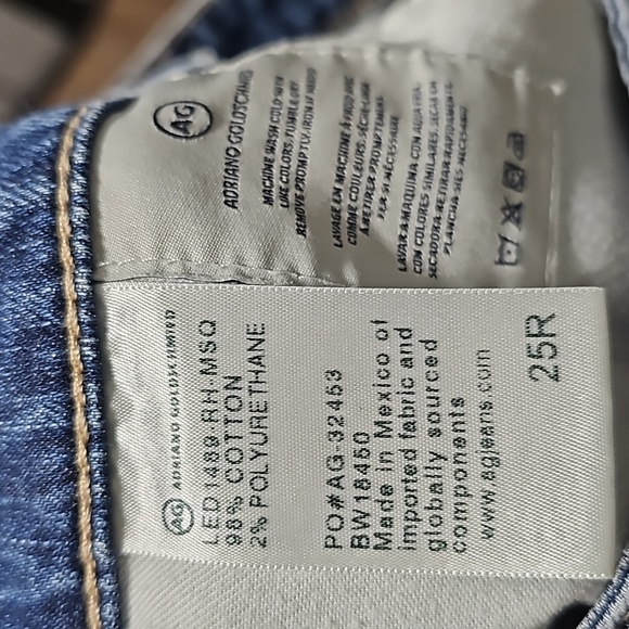 Ag Adriano Goldschmied Hailey Ex Boyfriend Frayed Hem Denim Shorts Size 25 - Picture 3 of 5